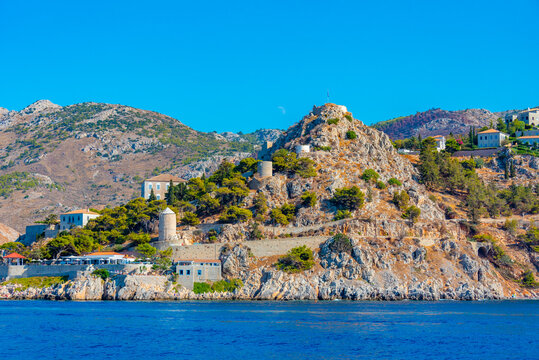 Cityscape of Greek town Hydra