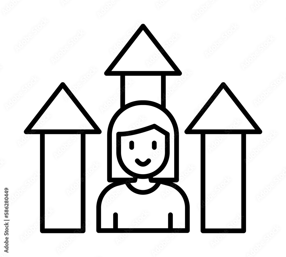Poster growth, report, bar chat icon. element of human resources for mobile concept and web apps illustrati