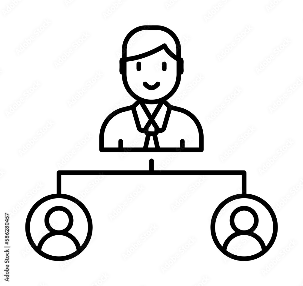 Poster structure, boss, networking icon. element of human resources for mobile concept and web apps illustr