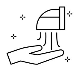 Hand, dry icon. Simple line, outline elements of hygiene icons for ui and ux, website or mobile application