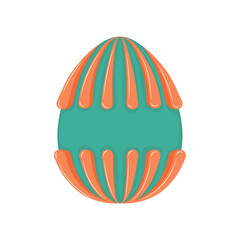 Isolated traditional decorated easter egg Vector illustration