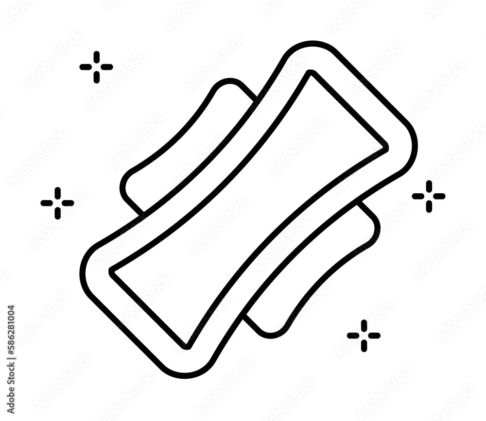 Poster gasket, hygiene icon. simple line, outline elements of hygiene icons for ui and ux, website or mobil