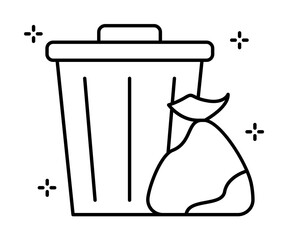 Trash, trash can icon. Simple line, outline elements of hygiene icons for ui and ux, website or mobile application