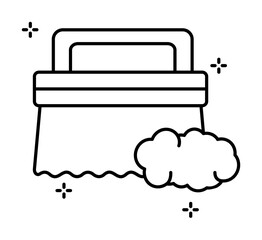Brush, cleaning, foam icon. Simple line, outline elements of hygiene icons for ui and ux, website or mobile application