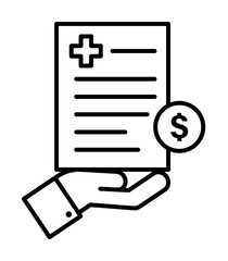 hand, dollar, insurance, medical icon. Element of insurance icon. Thin line icon for website design and development, app development. Premium icon