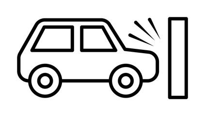 frontal crash, car, accident, insurance icon. Element of insurance icon. Thin line icon for website design and development, app development. Premium icon