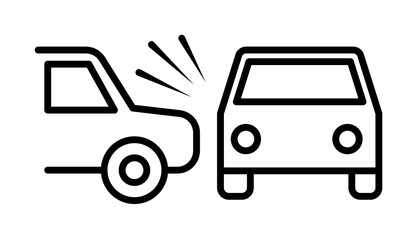 side crash, accident, insurance icon. Element of insurance icon. Thin line icon for website design and development, app development. Premium icon