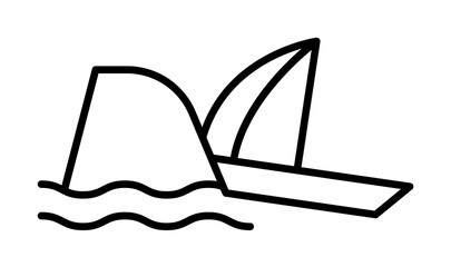 boat, rock, crash, insurance icon. Element of insurance icon. Thin line icon for website design and development, app development. Premium icon