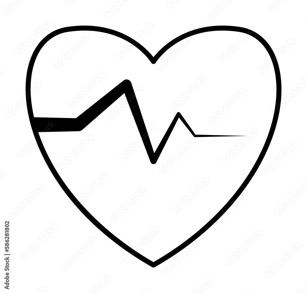 Poster palpitation line icon. element of insurance sign for mobile concept and web apps. thin line palpitat
