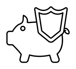 save money line icon. Element of insurance sign for mobile concept and web apps. Thin line save money icon can be used for web and mobile. Premium icon