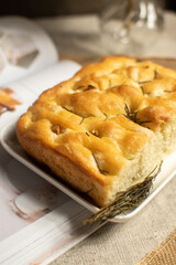 Details of Half Cut Focaccia