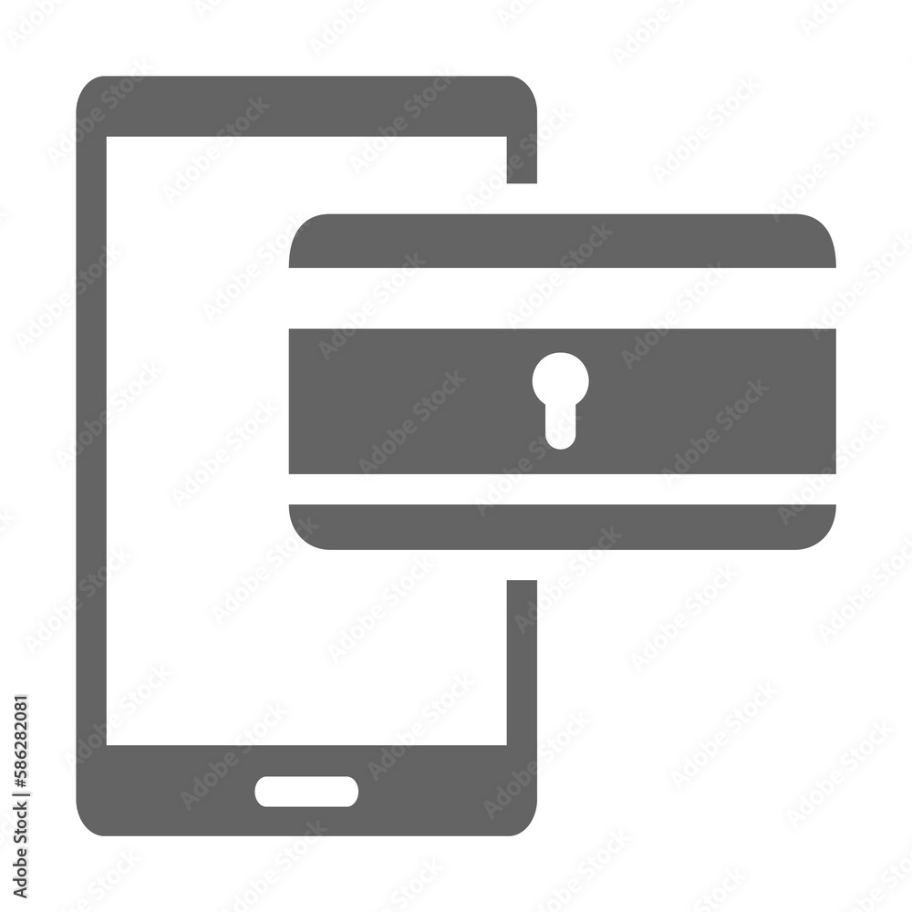 Poster mobile banking safety concept, secure mobile banking, secure online payment, secure payment by mobil