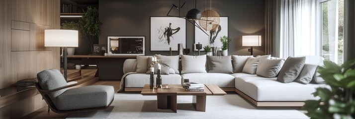 Minimalist and Clean Living Room With Earthy Tones