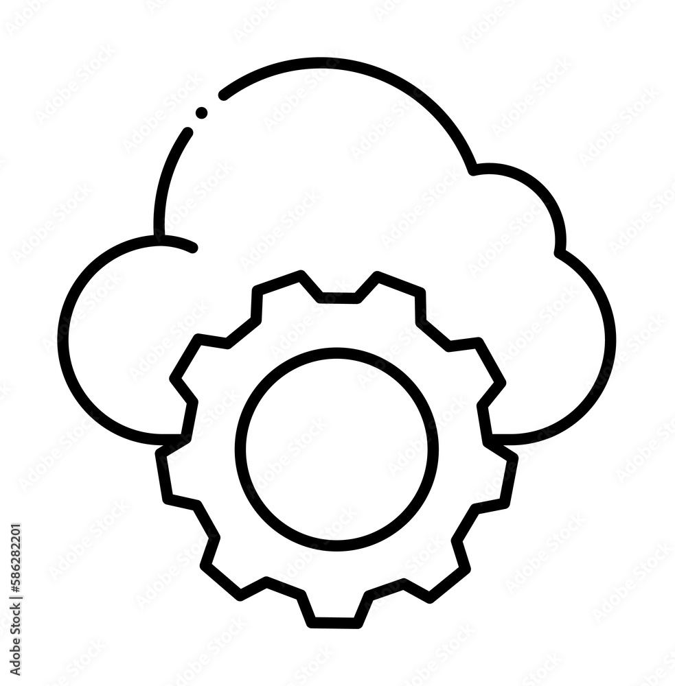 Poster cloud computing, internet technology icon. element of internet technology icon for mobile concept an