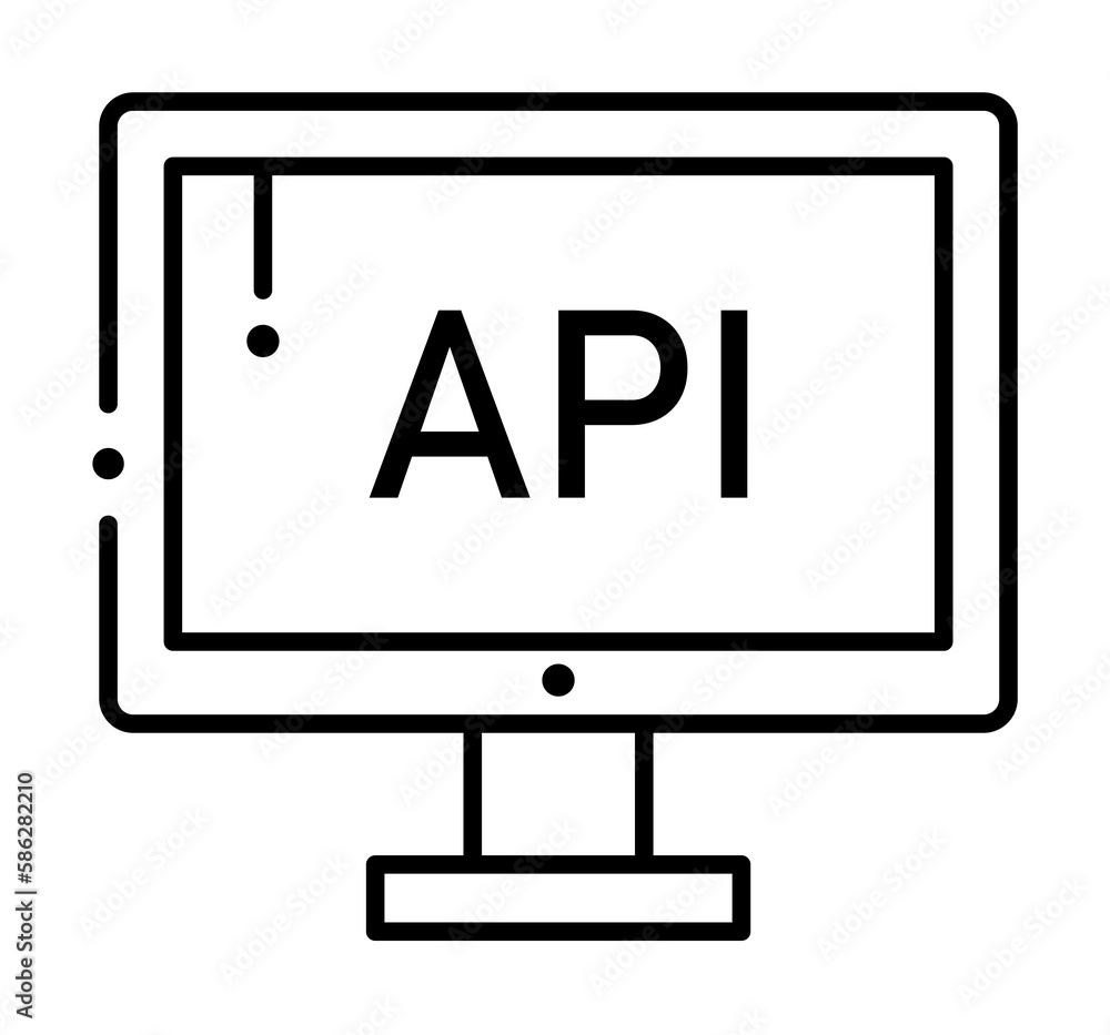 Poster api, internet technology icon. element of internet technology icon for mobile concept and web apps. 