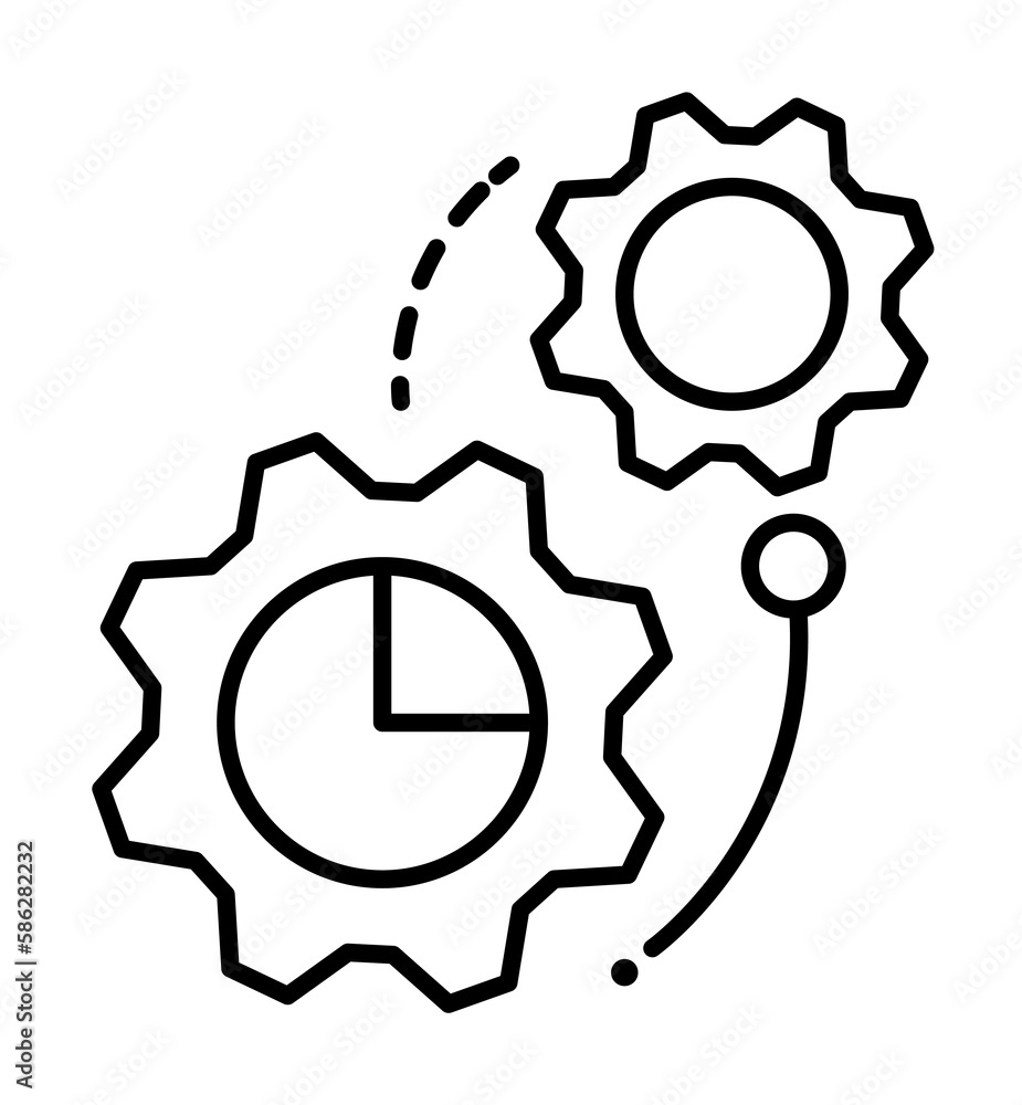 Poster cogwheel, internet technology icon. element of internet technology icon for mobile concept and web a
