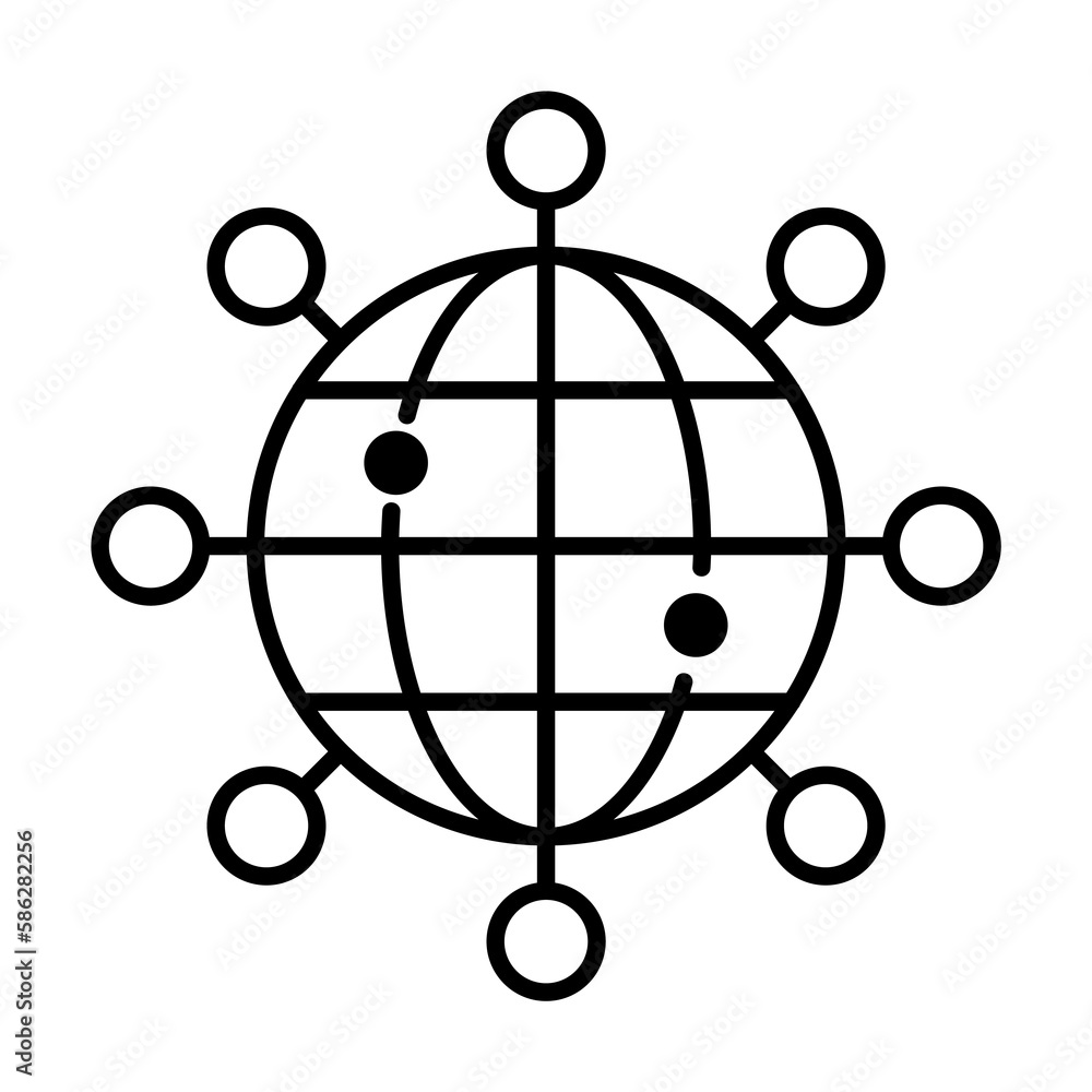 Aufkleber globe, internet technology icon. element of internet technology icon for mobile concept and web apps