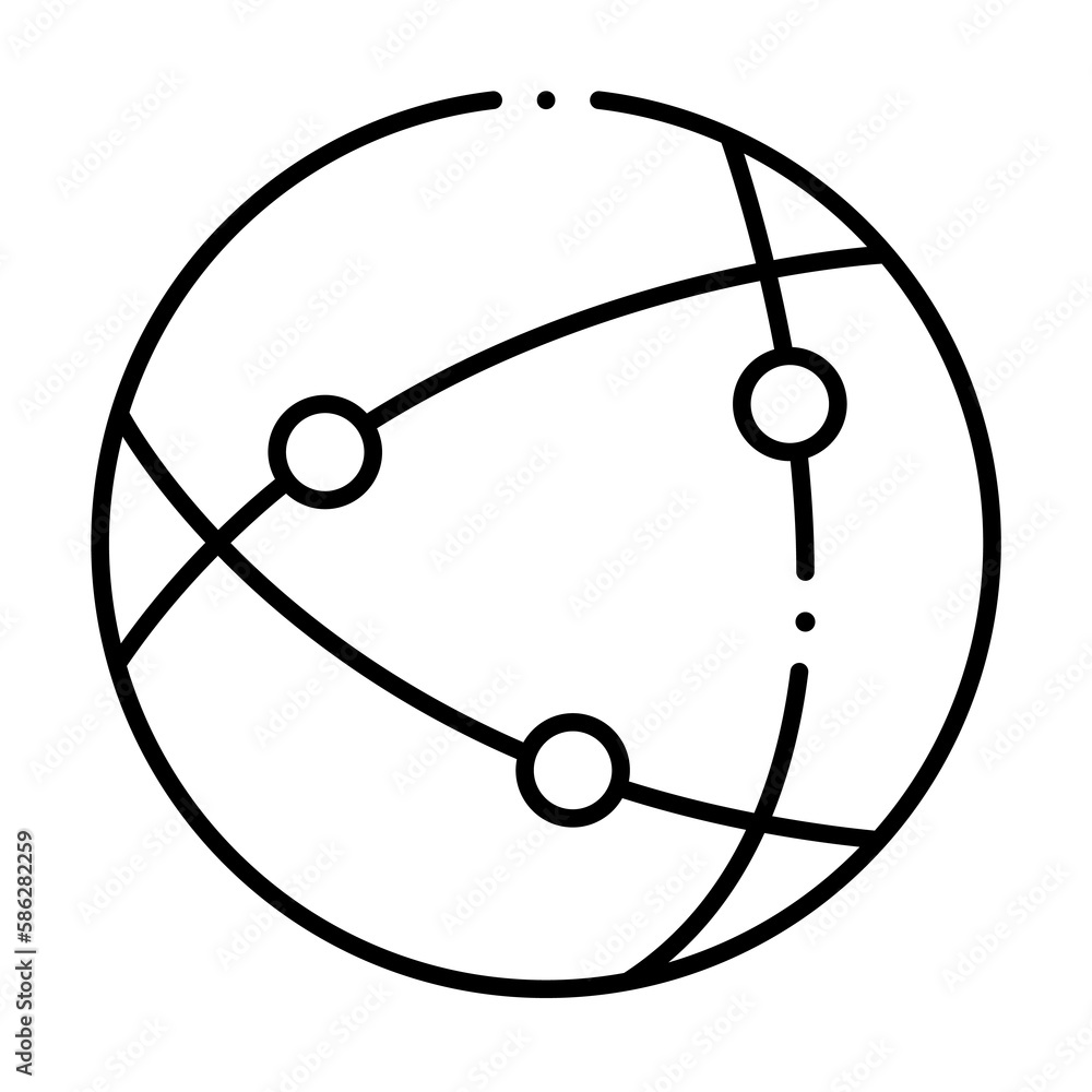 Poster globe, internet technology icon. element of internet technology icon for mobile concept and web apps