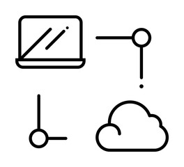 cloud computing, internet technology icon. Element of internet technology icon for mobile concept and web apps. Thin line cloud computing, internet technology icon