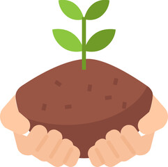 Nature protection icon. Ecology concept icon style