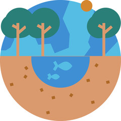 Ecology icon. Ecology concept icon style
