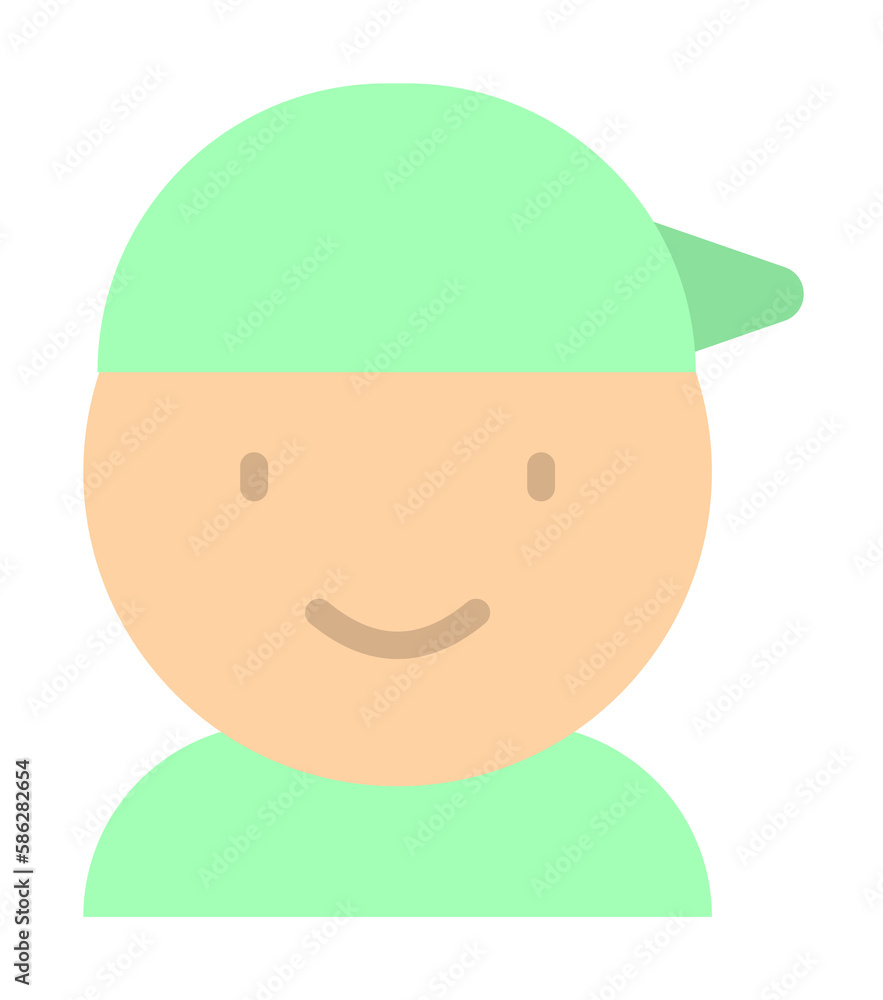 Poster boy, child icon. simple color elements of kindergarten icons for ui and ux, website or mobile applic