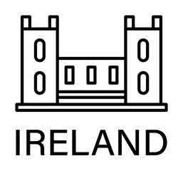 malahide, Ireland, castle icon. Element of Ireland culture icon. Thin line icon for website design and development, app development. Premium icon