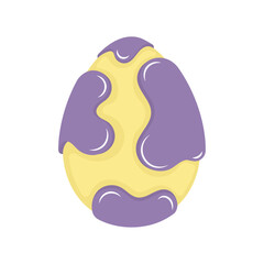 Isolated traditional decorated easter egg Vector illustration