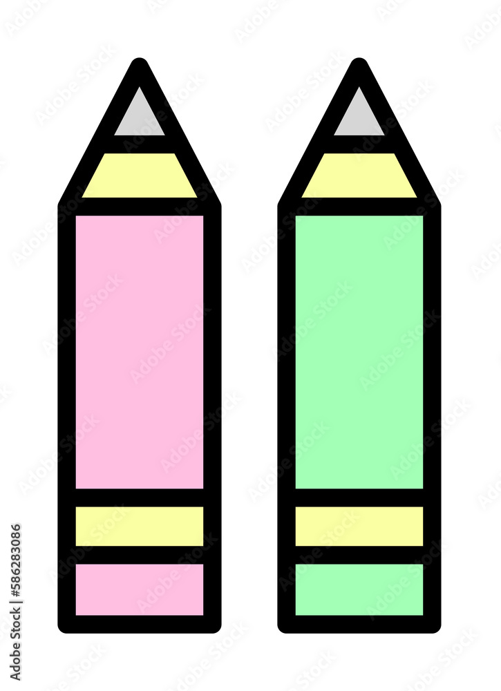 Poster pencil, color icon. simple color with outline elements of kindergarten icons for ui and ux, website 