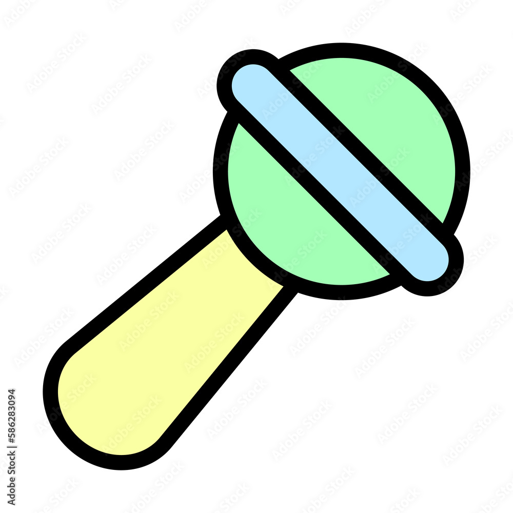 Poster beanbag, toy icon. simple color with outline elements of kindergarten icons for ui and ux, website o