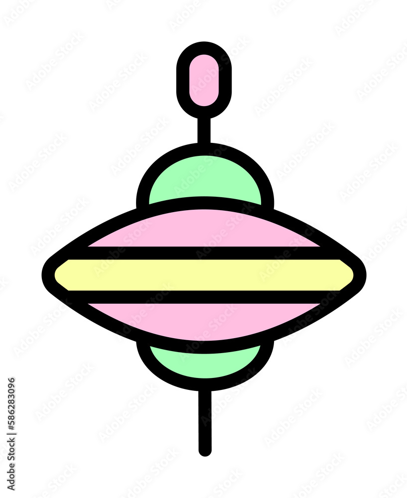 Poster toy, whirligig icon. simple color with outline elements of kindergarten icons for ui and ux, website