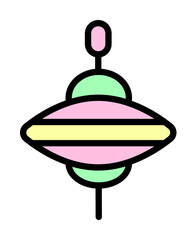 Toy, whirligig icon. Simple color with outline elements of kindergarten icons for ui and ux, website or mobile application