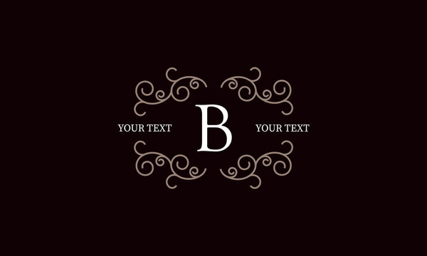 Elegant monogram design. Business logo. Capital Letter Emblem B - Sign for Royalty, Business Card, Boutique, Hotel, Heraldic, Jewelry.