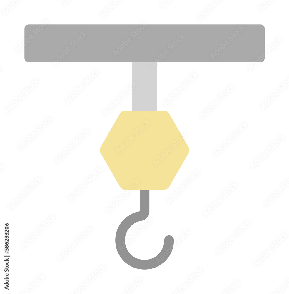 Poster hook, manufacturing icon. simple line, outline elements of production icons for ui and ux, website o