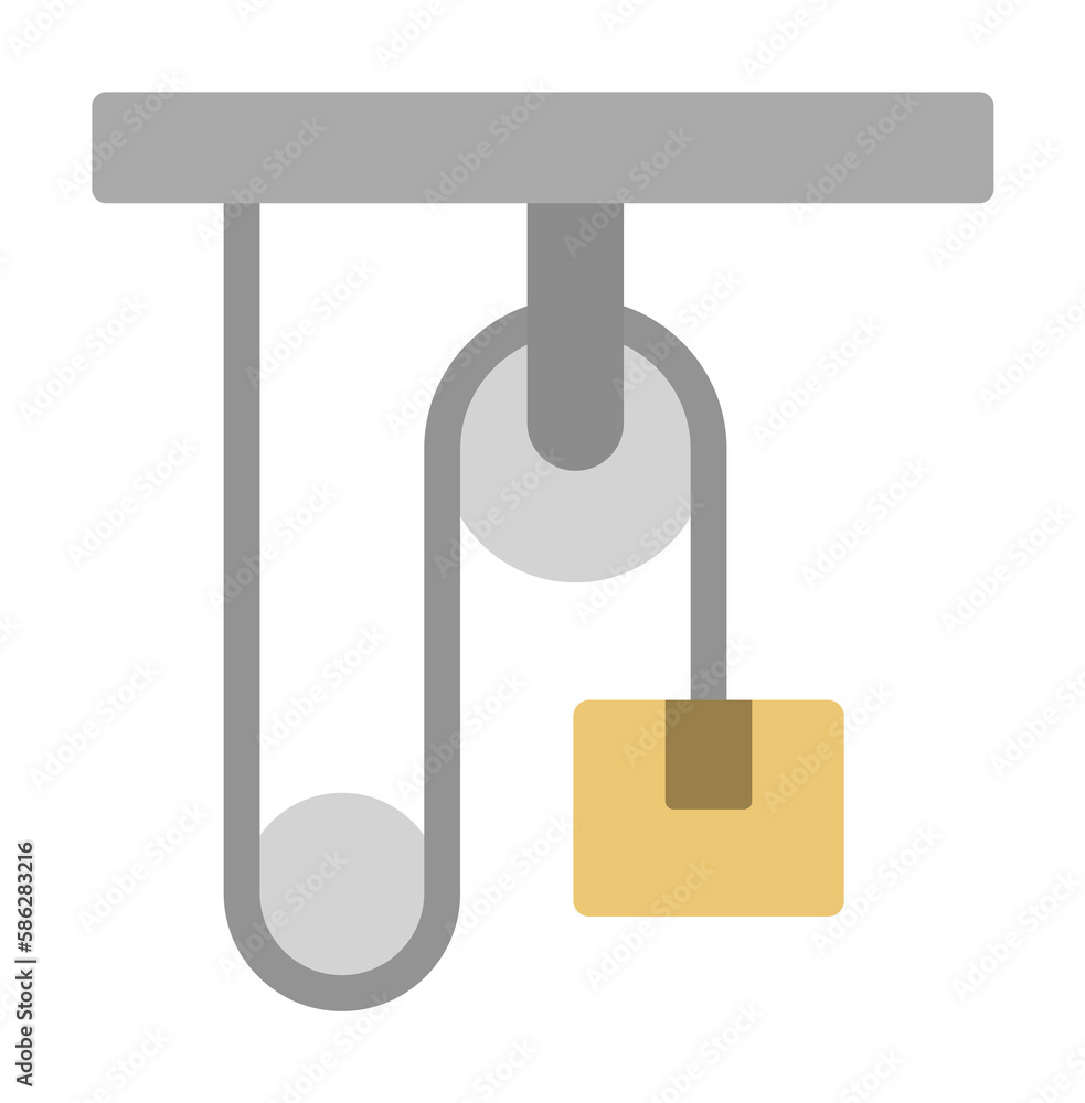 Poster pulley, manufacturing icon. simple line, outline elements of production icons for ui and ux, website