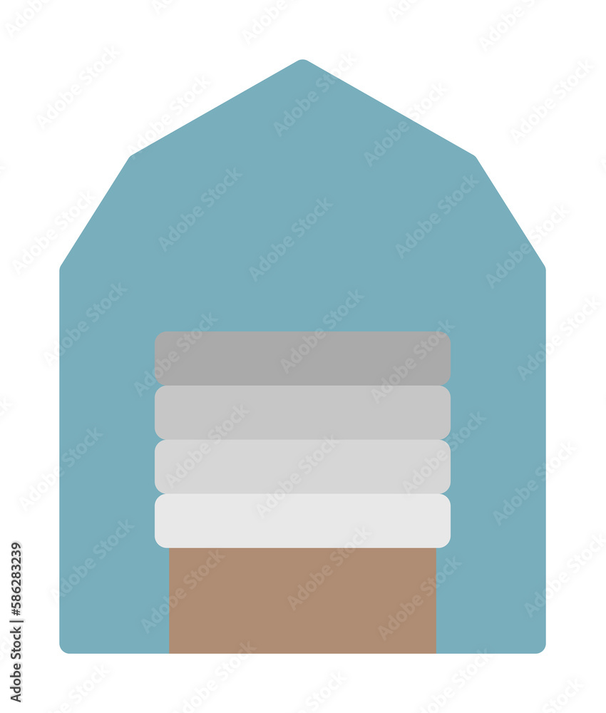 Poster warehouse, manufacturing icon. simple line, outline elements of production icons for ui and ux, webs
