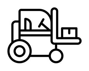 Forklift, manufacturing icon. Simple line, outline elements of production icons for ui and ux, website or mobile application