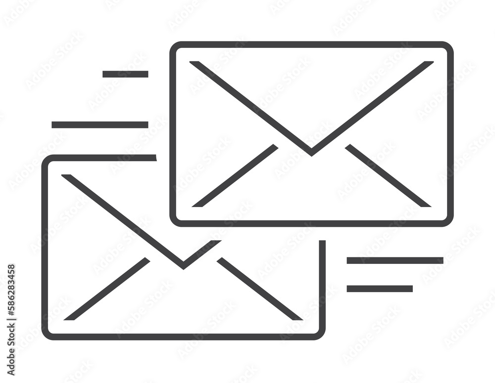 Aufkleber send message, letters icon. element of marketing and advertising icon for mobile concept and web app