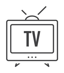 tv advertising, promotion icon. Element of marketing and advertising icon for mobile concept and web apps. Thin line tv advertising, promotion icon can be used for web and mobile