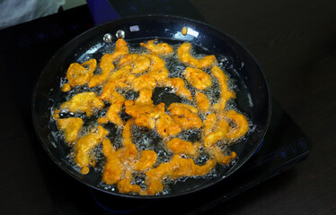 The Chicken meat fried in oil, Crispy Fried Chicken