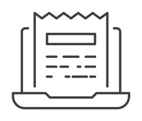 business, laptop, news icon. Element of marketing and advertising icon for mobile concept and web apps. Thin line business, laptop, news icon can be used for web and mobile