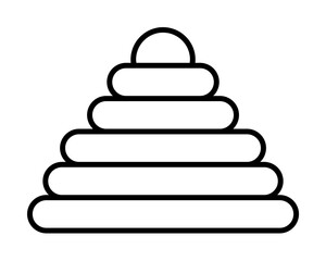 Rings, toy icon. Element of maternity culture. Thin icon for website design and development, app development. Premium icon