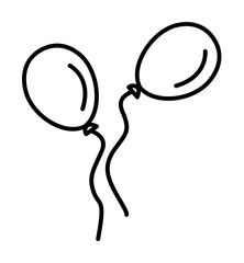 Balloons, toys icon. Element of maternity culture. Thin icon for website design and development, app development. Premium icon