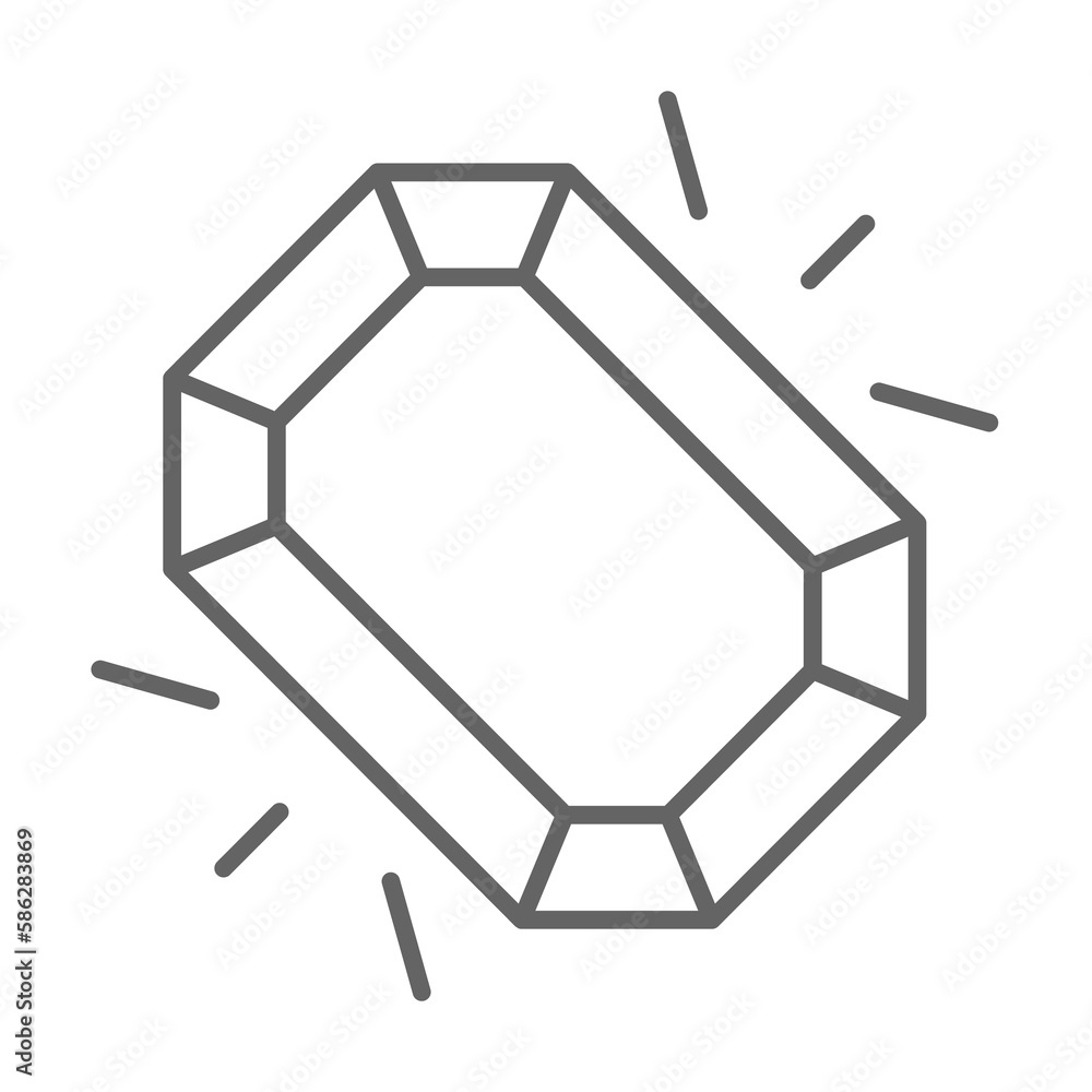 Poster medieval, ruby icon. element of medieval period icon. thin line icon for website design and developm