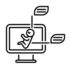 Obraz premium Medical technology, embryo icon. Element of medical technology icon