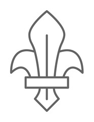Medieval, fleur de lis icon. Element of medieval period icon. Thin line icon for website design and development, app development. Premium icon
