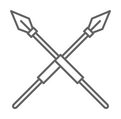 Fototapeta premium Medieval, spear icon. Element of medieval period icon. Thin line icon for website design and development, app development. Premium icon