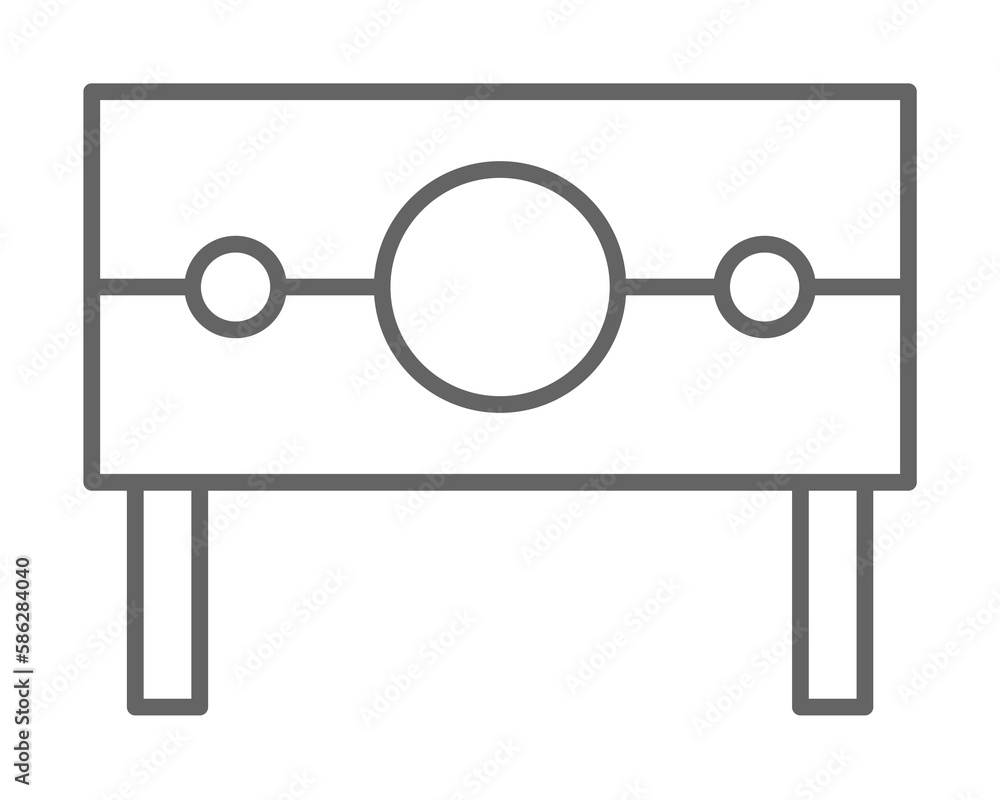 Poster medieval, pillory icon. element of medieval period icon. thin line icon for website design and devel