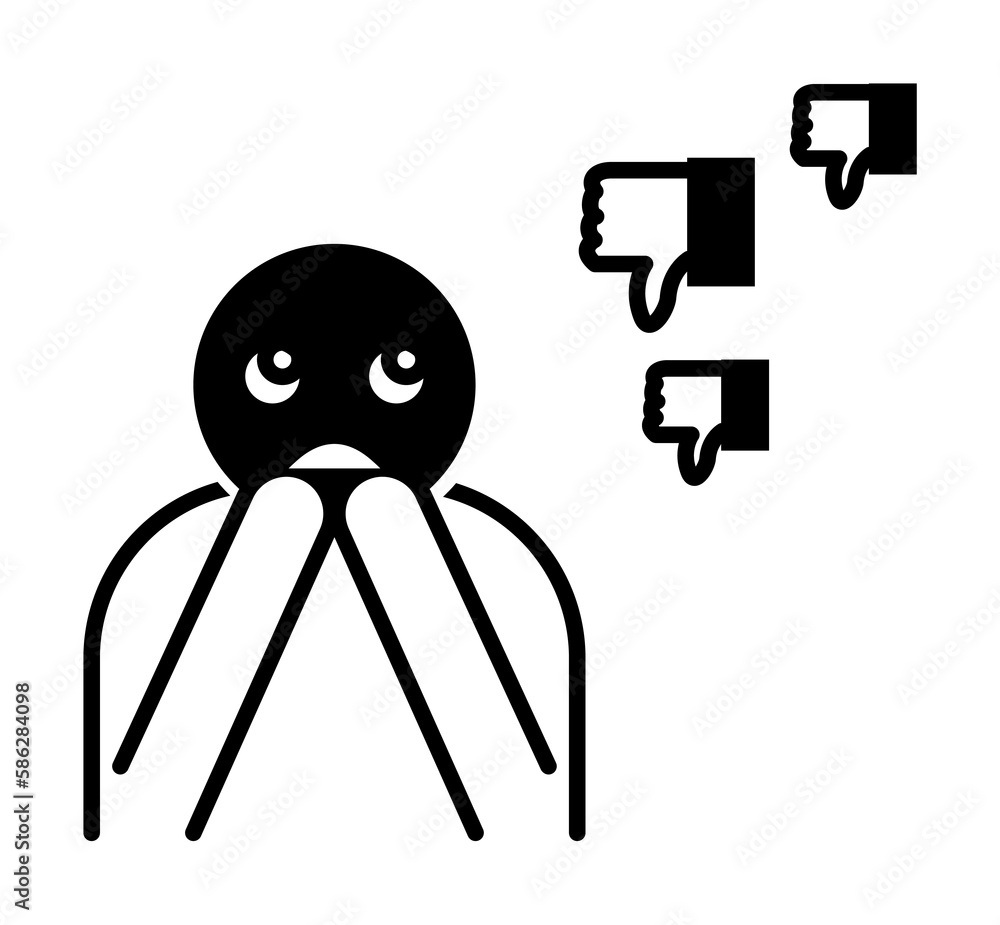 Poster criticism man icon. element of harmful things icon for mobile concept and web apps. detailed critici