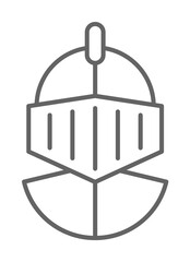 Medieval, helmet icon. Element of medieval period icon. Thin line icon for website design and development, app development. Premium icon